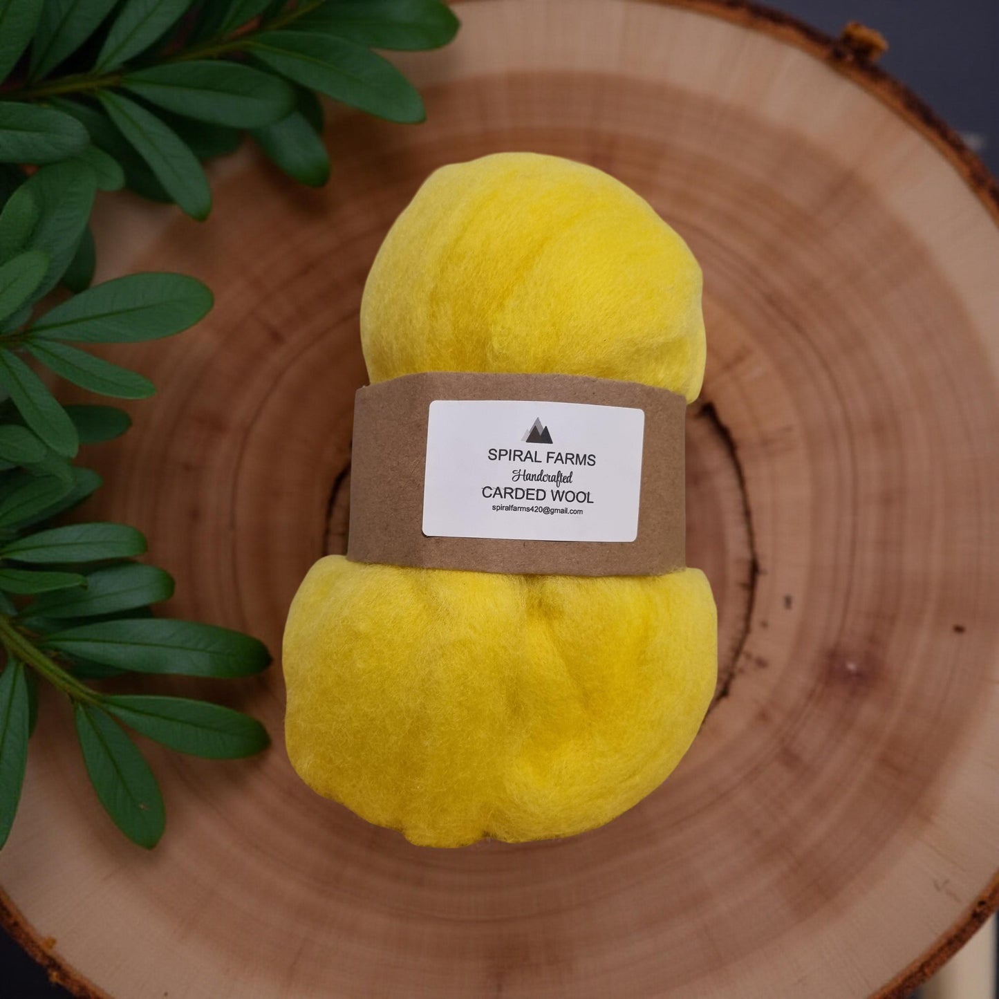 Carded Lamb's Wool Lemon